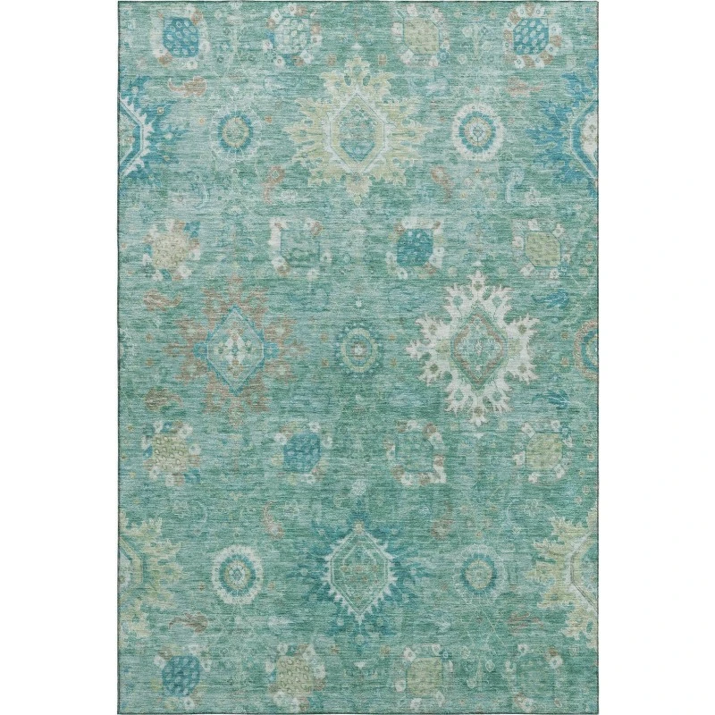 Addison Mayfield Teal AMF1927 - 8ft. Round Rug