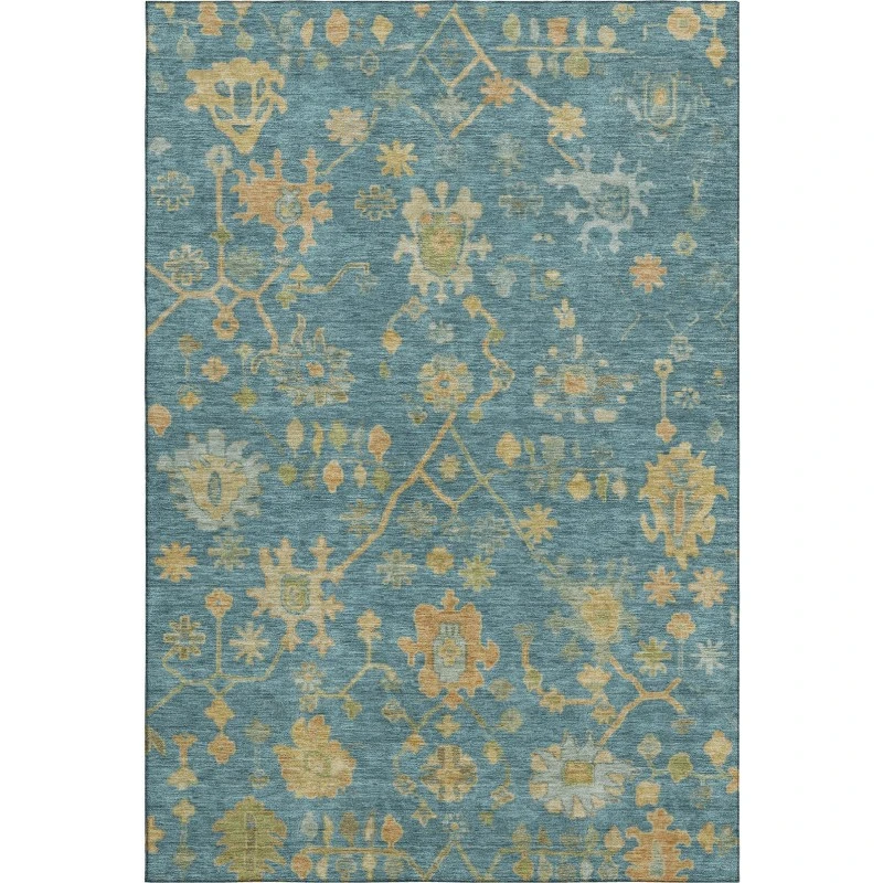Addison Mayfield Teal AMF1930 - 8ft. Round Rug