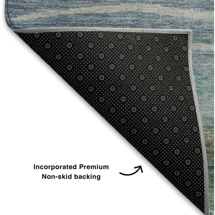 Addison Mayfield Teal AMF1933 - 8ft. Round Rug
