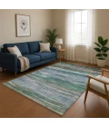 Addison Mayfield Teal AMF1933 - 8ft. Round Rug