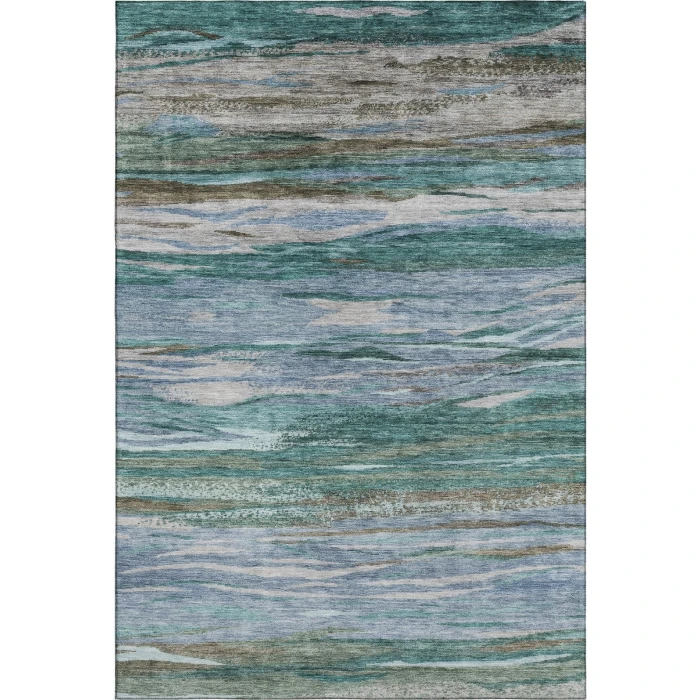 Addison Mayfield Teal AMF1933 - 8ft. Round Rug