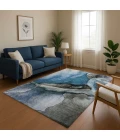Addison Mayfield Blue AMF1937 - 8ft. Round Rug