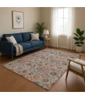 Addison Mayfield Orange AMF1938 - 8ft. Round Rug