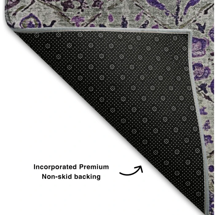 Addison Mayfield Purple AMF1938 - 8ft. Round Rug