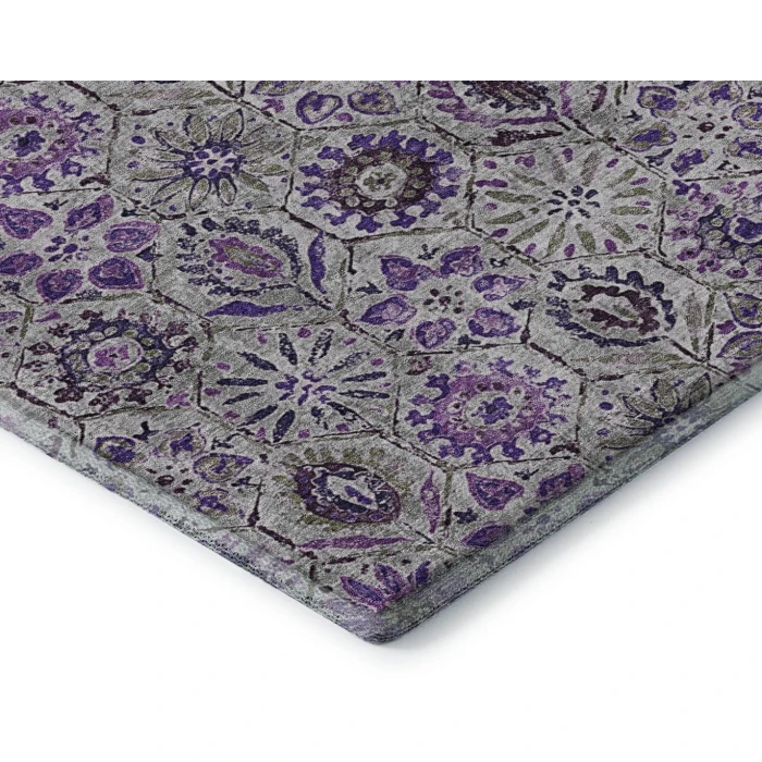 Addison Mayfield Purple AMF1938 - 8ft. Round Rug
