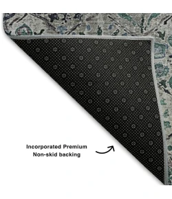 Addison Mayfield Teal AMF1938 - 8ft. Round Rug
