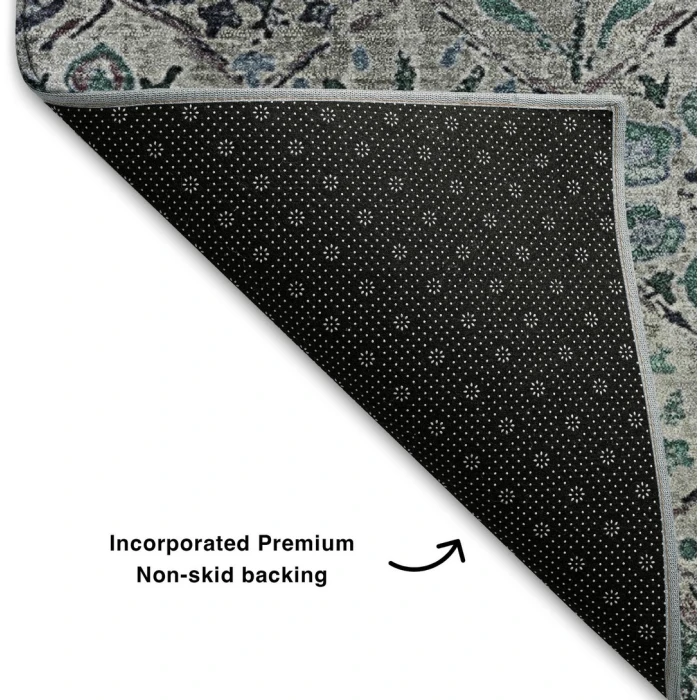 Addison Mayfield Teal AMF1938 - 8ft. Round Rug