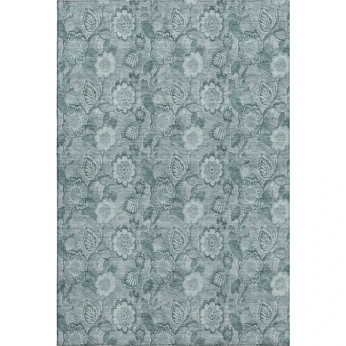 Addison Mayfield Teal AMF1939 - 8ft. Round Rug
