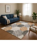 Addison Mayfield Orange AMF1942 - 8ft. Round Rug