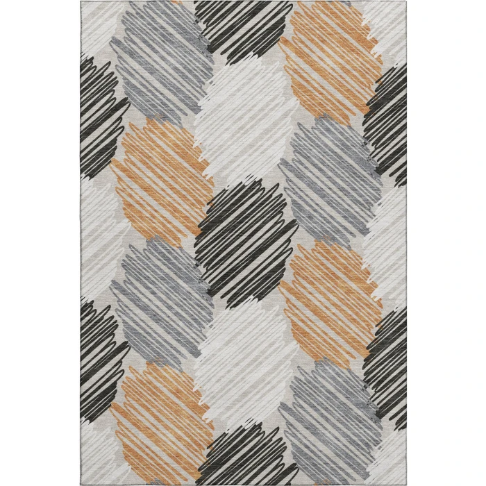 Addison Mayfield Orange AMF1942 - 8ft. Round Rug