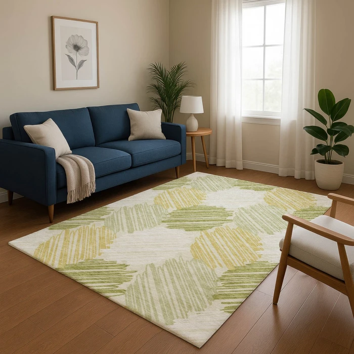 Addison Mayfield Green AMF1942 - 8ft. Round Rug
