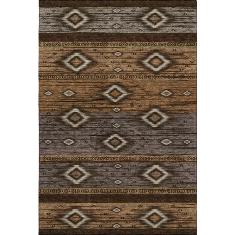 Addison Mayfield Brown AMF1943 - 8ft. Round Rug