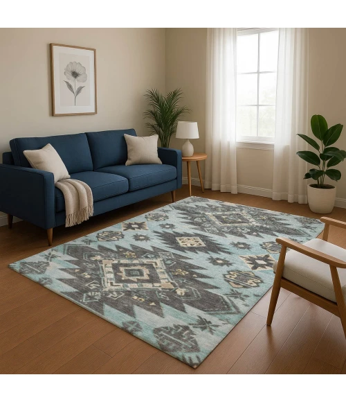 Addison Mayfield Teal AMF1945 8ft. x 10ft. Rect. Rug