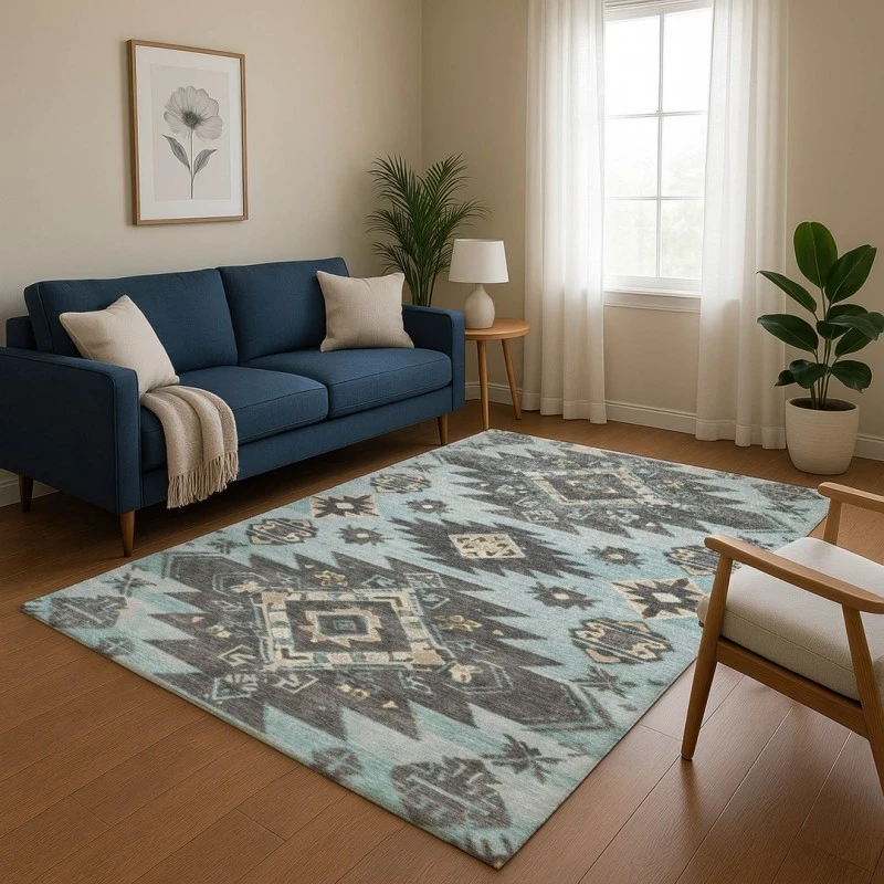 Addison Mayfield Teal AMF1945 9ft. x 12ft. Rect. Rug