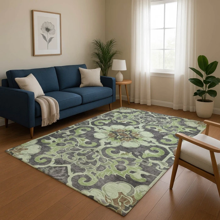 Addison Mayfield Green AMF1947 5ft. x 7ft. 6in. Rect. Rug