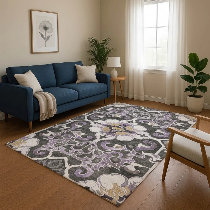 Addison Mayfield Purple AMF1947 5ft. x 7ft. 6in. Rect. Rug