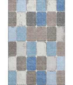 Addison Mayfield Blue AMF1948 - 8ft. Round Rug