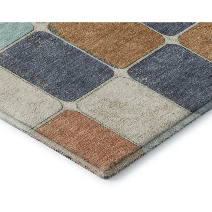 Addison Mayfield Orange AMF1948 - 8ft. Round Rug
