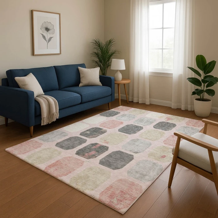 Addison Mayfield Pink AMF1950 - 8ft. Round Rug