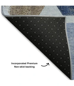 Addison Mayfield Blue AMF1950 - 8ft. Round Rug