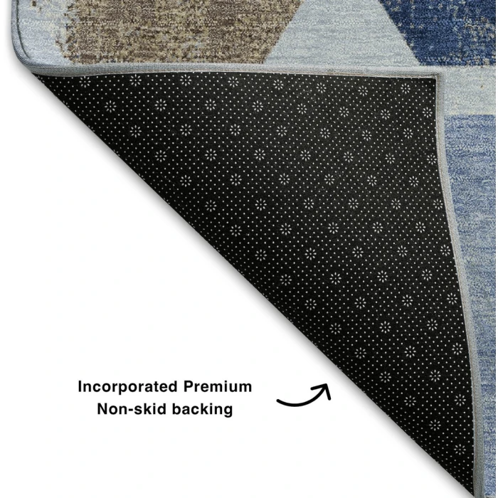 Addison Mayfield Blue AMF1950 - 8ft. Round Rug