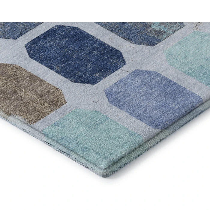Addison Mayfield Blue AMF1950 - 8ft. Round Rug
