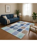 Addison Mayfield Blue AMF1950 - 8ft. Round Rug