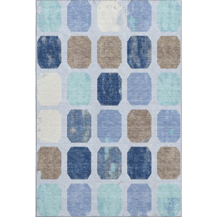 Addison Mayfield Blue AMF1950 - 8ft. Round Rug