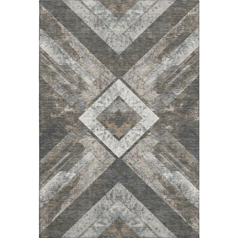Addison Mayfield Brown AMF1955 - 8ft. Round Rug