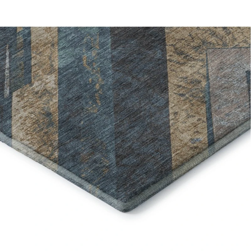 Addison Mayfield Blue AMF1955 - 8ft. Round Rug
