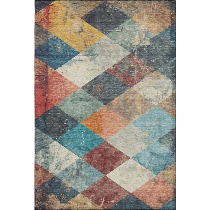 Addison Mayfield Blue AMF1956 - 8ft. Round Rug