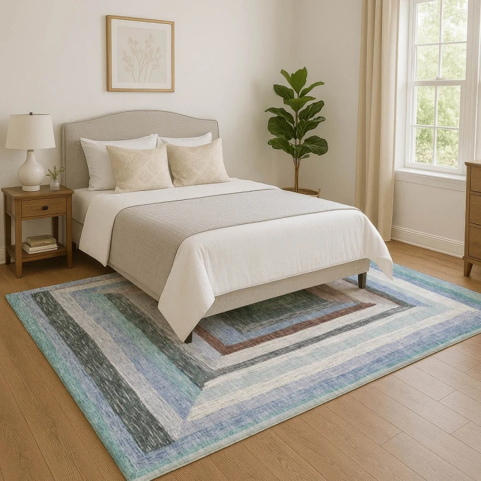 Addison Mayfield Blue AMF1957 8ft. x 10ft. Rect. Rug