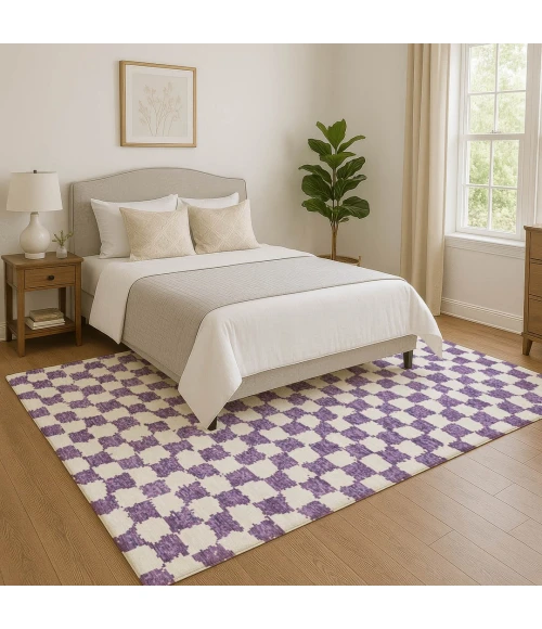 Addison Mayfield Purple AMF1958 - 8ft. Round Rug