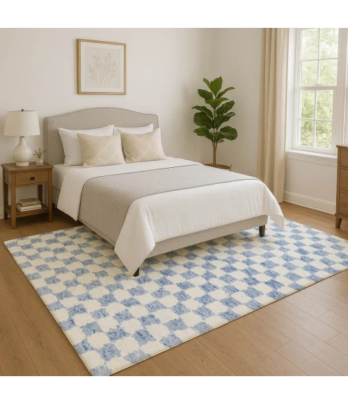 Addison Mayfield Blue AMF1958 - 8ft. Round Rug