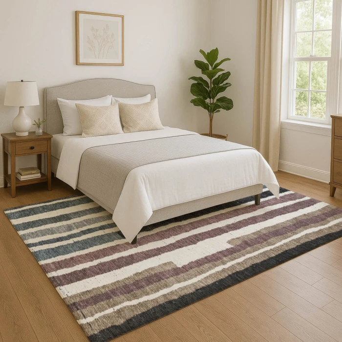 Addison Mayfield Blue AMF1961 - 8ft. Round Rug