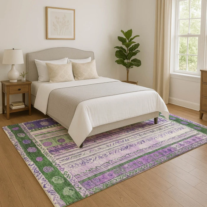 Addison Mayfield Green AMF1963 - 8ft. Round Rug