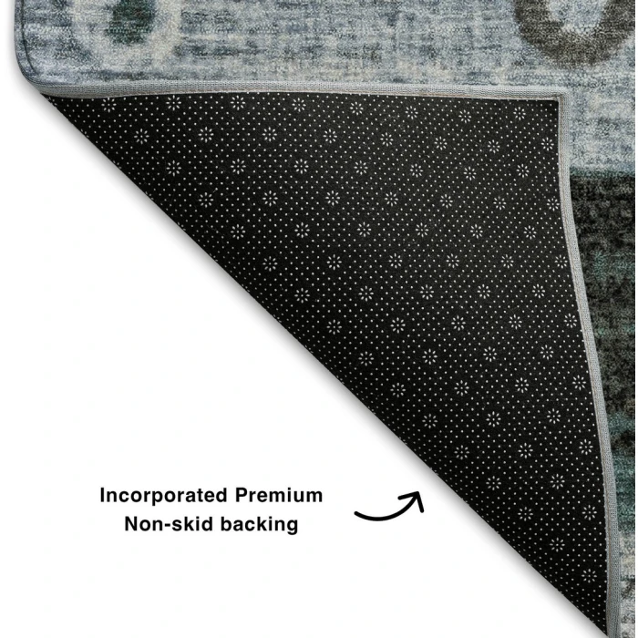 Addison Mayfield Teal AMF1964 - 8ft. Round Rug