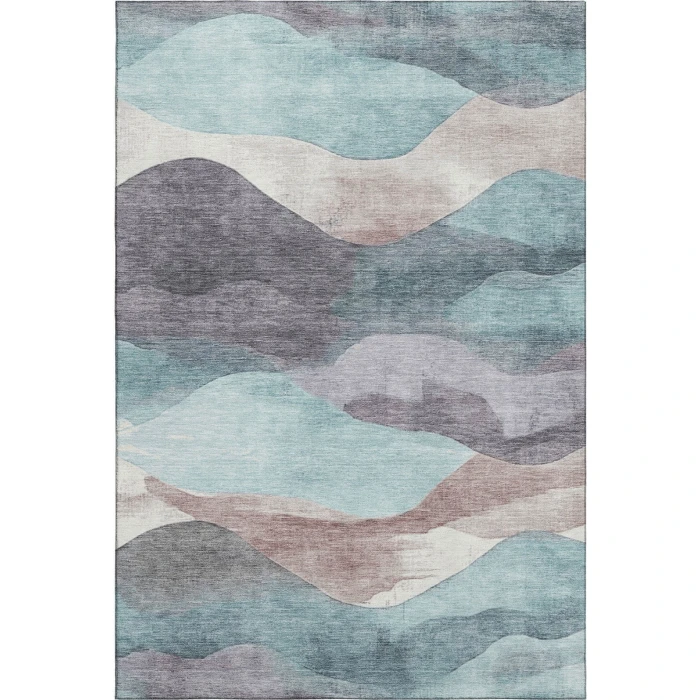 Addison Mayfield Teal AMF1966 - 8ft. Round Rug