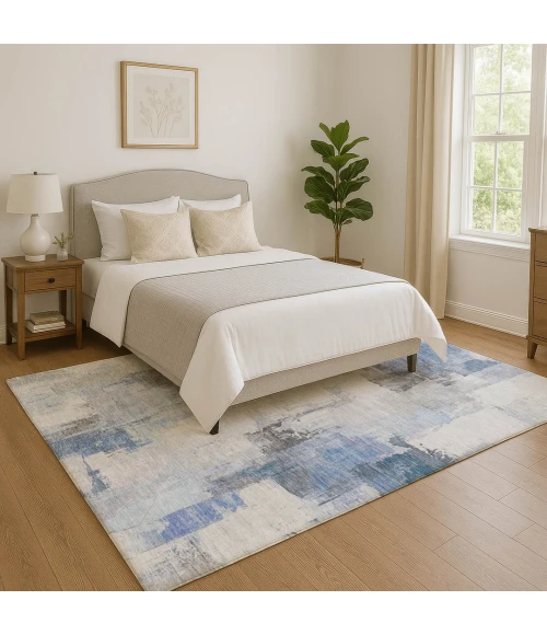 Addison Mayfield Blue AMF1967 - 8ft. Round Rug