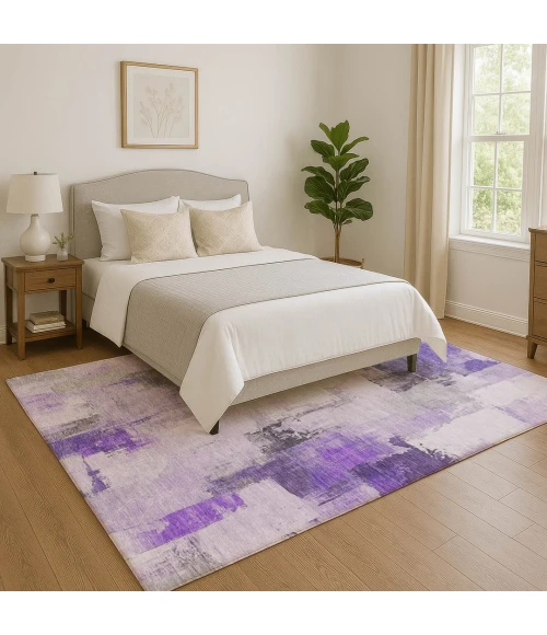 Addison Mayfield Purple AMF1967 - 8ft. Round Rug