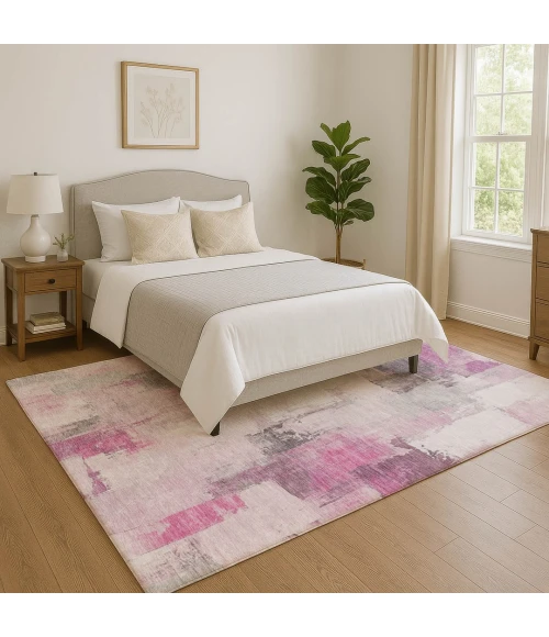 Addison Mayfield Pink AMF1967 - 8ft. Round Rug