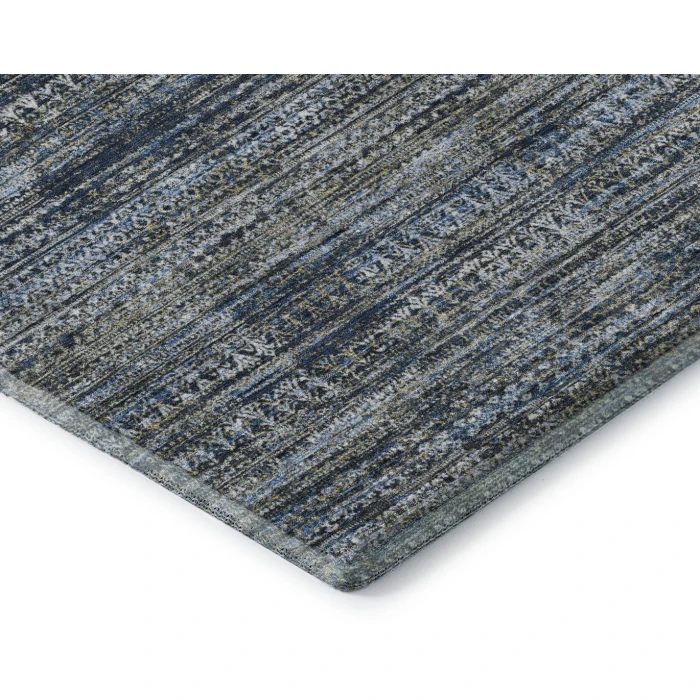Addison Mayfield Blue AMF1971 - 8ft. Round Rug