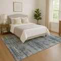 Addison Mayfield Blue AMF1971 - 8ft. Round Rug