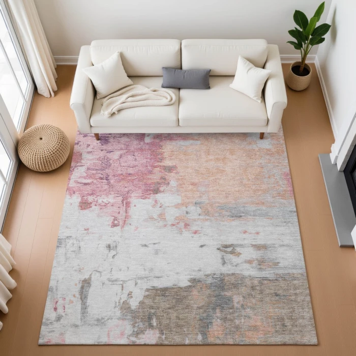 Addison Mayfield Orange AMF1978 - 8ft. Round Rug