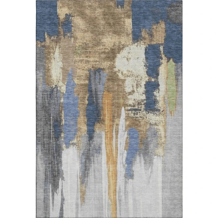 Addison Mayfield Blue AMF1979 - 8ft. Round Rug