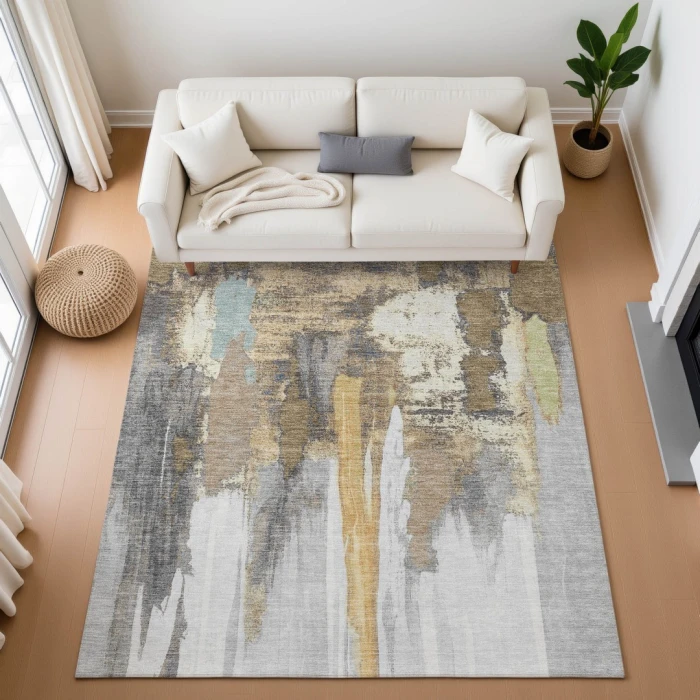 Addison Mayfield Brown AMF1979 - 8ft. Round Rug