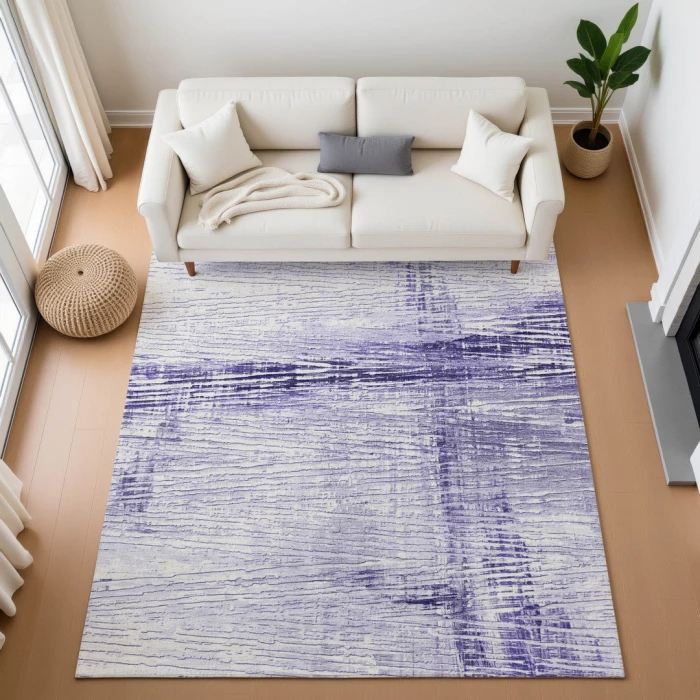Addison Mayfield Purple AMF1981 - 8ft. Round Rug