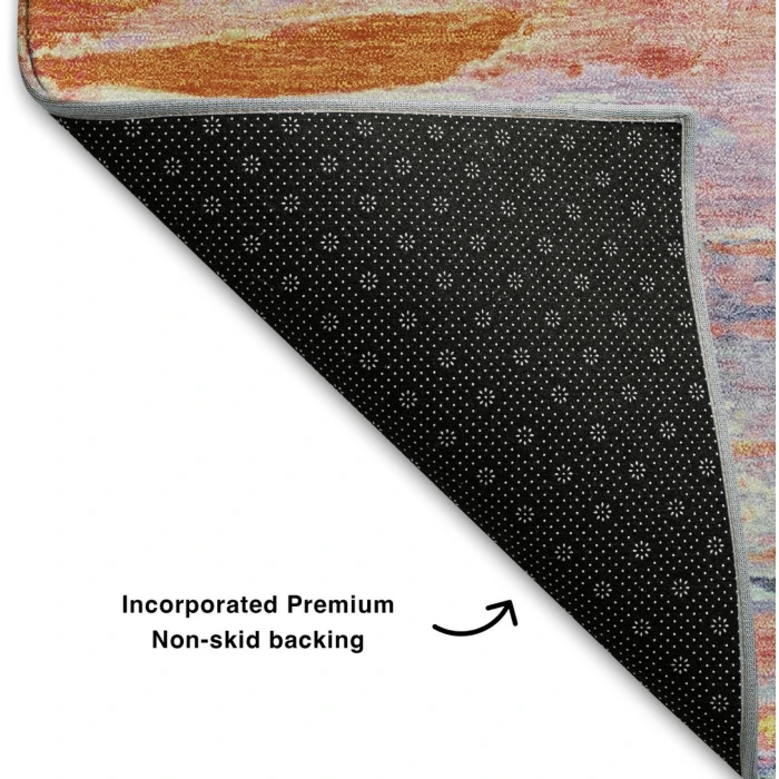 Addison Mayfield Orange AMF1985 - 8ft. Round Rug
