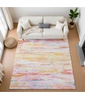 Addison Mayfield Orange AMF1985 - 8ft. Round Rug