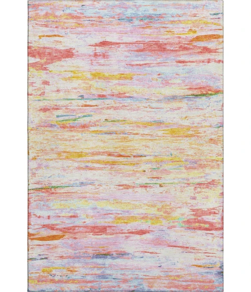 Addison Mayfield Orange AMF1985 - 8ft. Round Rug